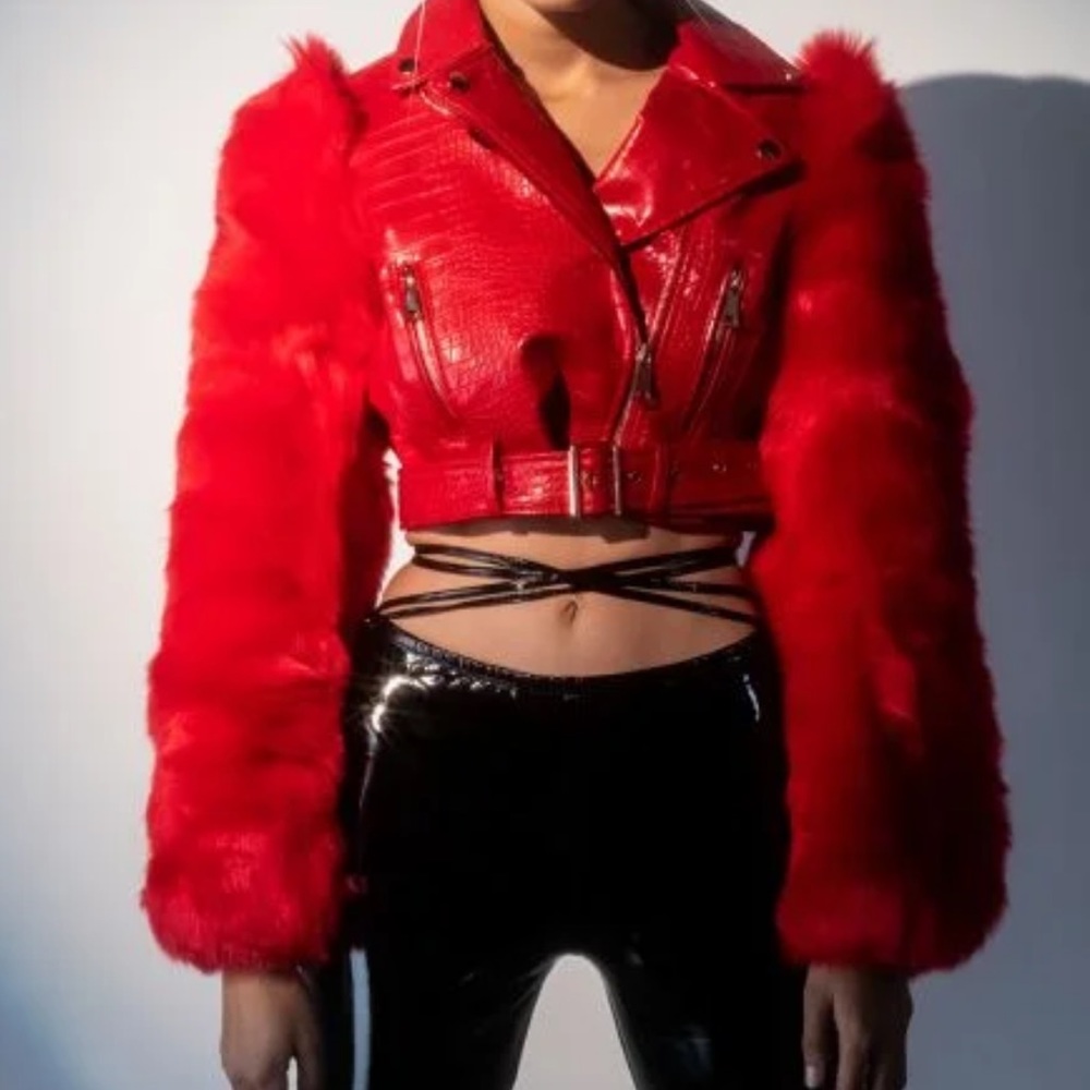 Red Coat with fur